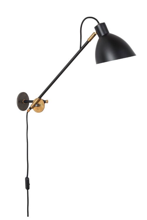 KH#1 Wandeuchte mit Langarm schwarz