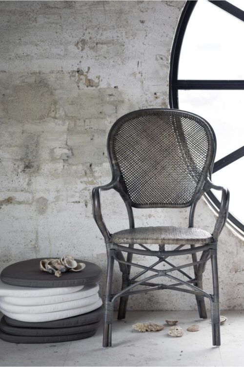 Esstimmer Stuhl aus Rattan- Rossini Sika Design taupe