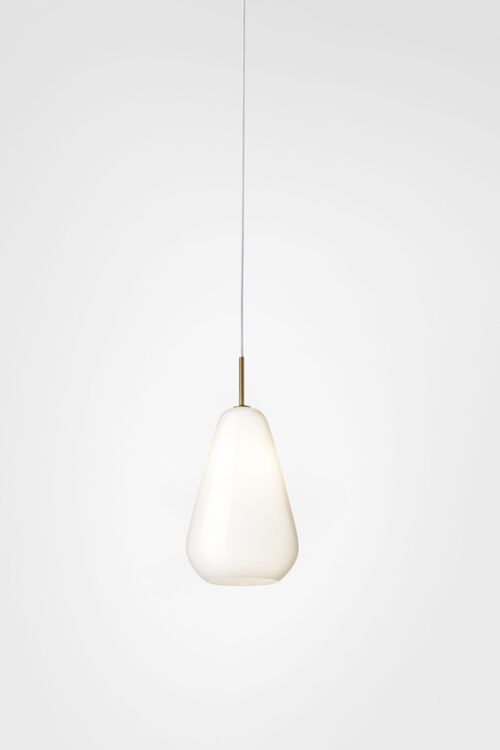 Anoli Pendelleuchte - medium gold -opal weiß nuura