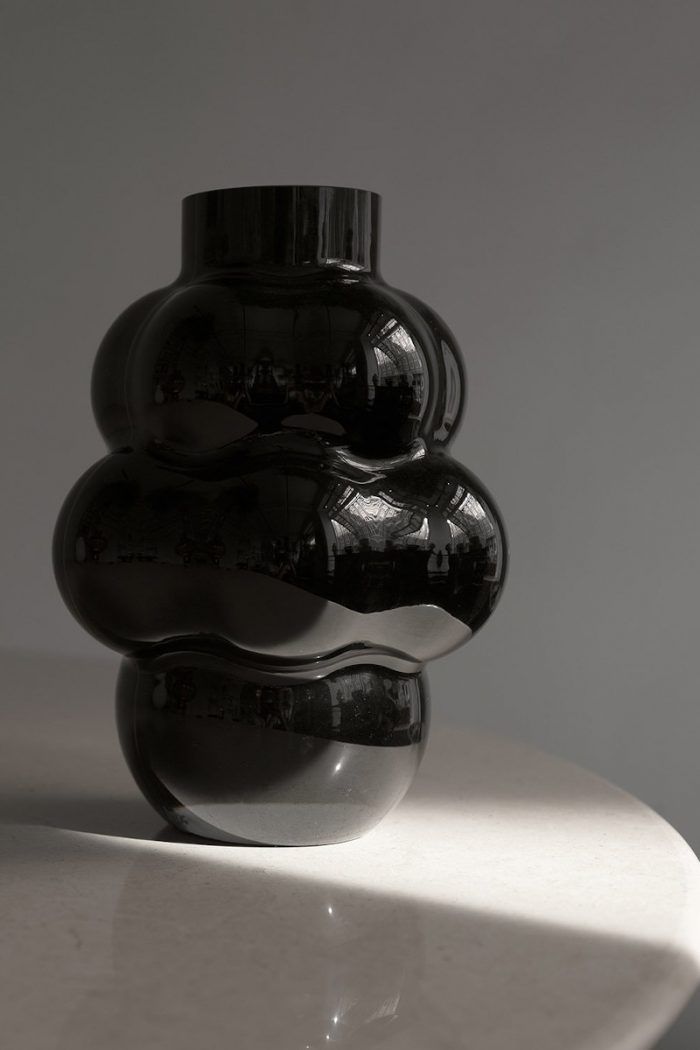 Wohnaccessoires - Vasen - Ballon Vase No 4 schwarz