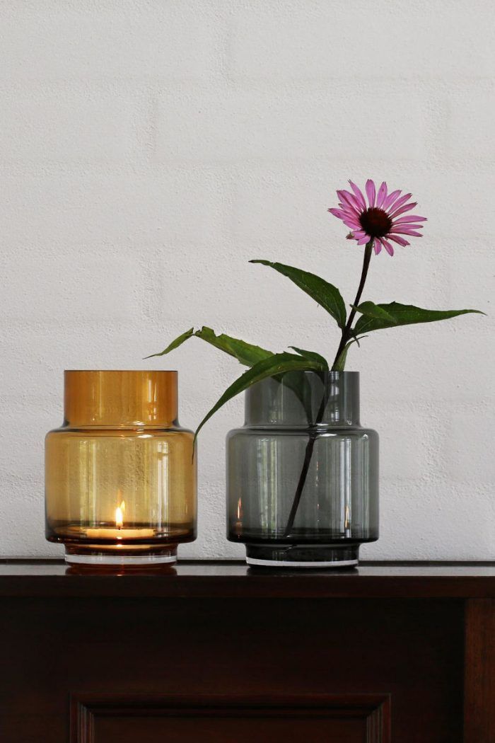 Accessoires: Windlicht No. 53 smoke und amber von Ro Collection