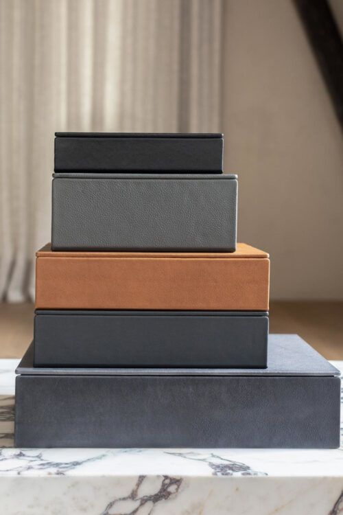 edle Leder Box von August Sandgren zur Aufbewahrung