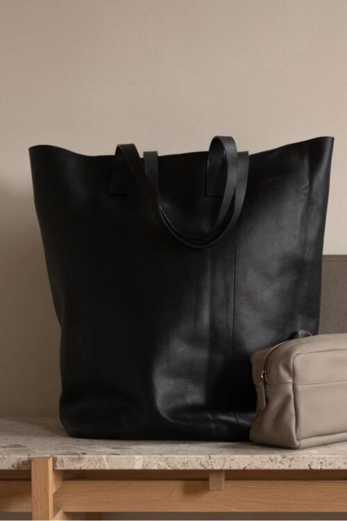 Lederwaren - große Ledertasche Megatote von August Sandgren