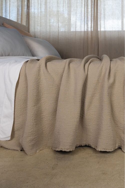 Tagesdecken und Plaids - weiches Baumwoll Plaid Cantabria von Lissoy