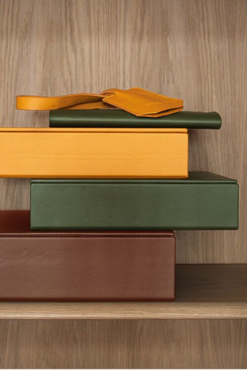 Lederwaren - Leder Box medium von August Sandgren aus weichem Leder